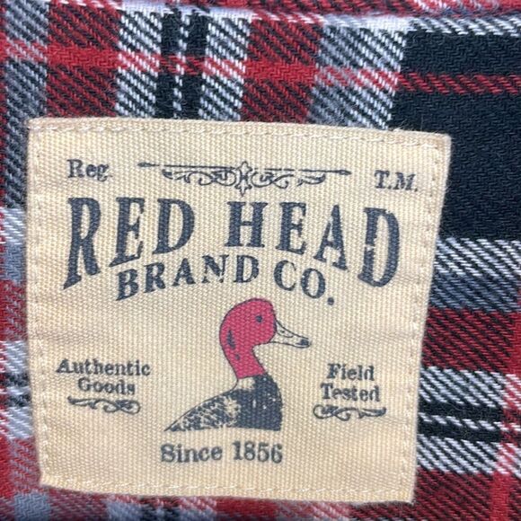 Red Head Brand Co. Men’s Plaid Red Long Sleeve Button Down Flannel Shirt Size XL - Picture 7 of 12